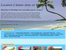Tablet Screenshot of location-martinique-sainte-anne.com